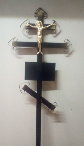 Крест метал. малый №6 с распятием
